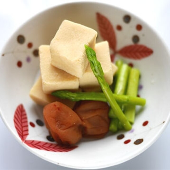 高野豆腐と梅干のサッと煮